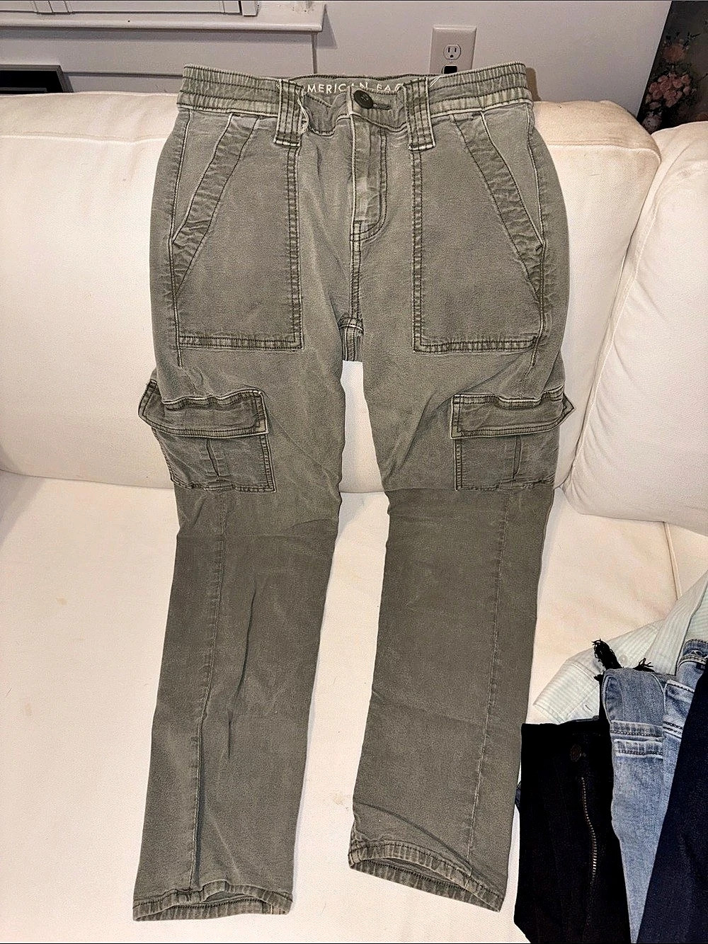 American Eagle Olive Green Cargo Utility Pants